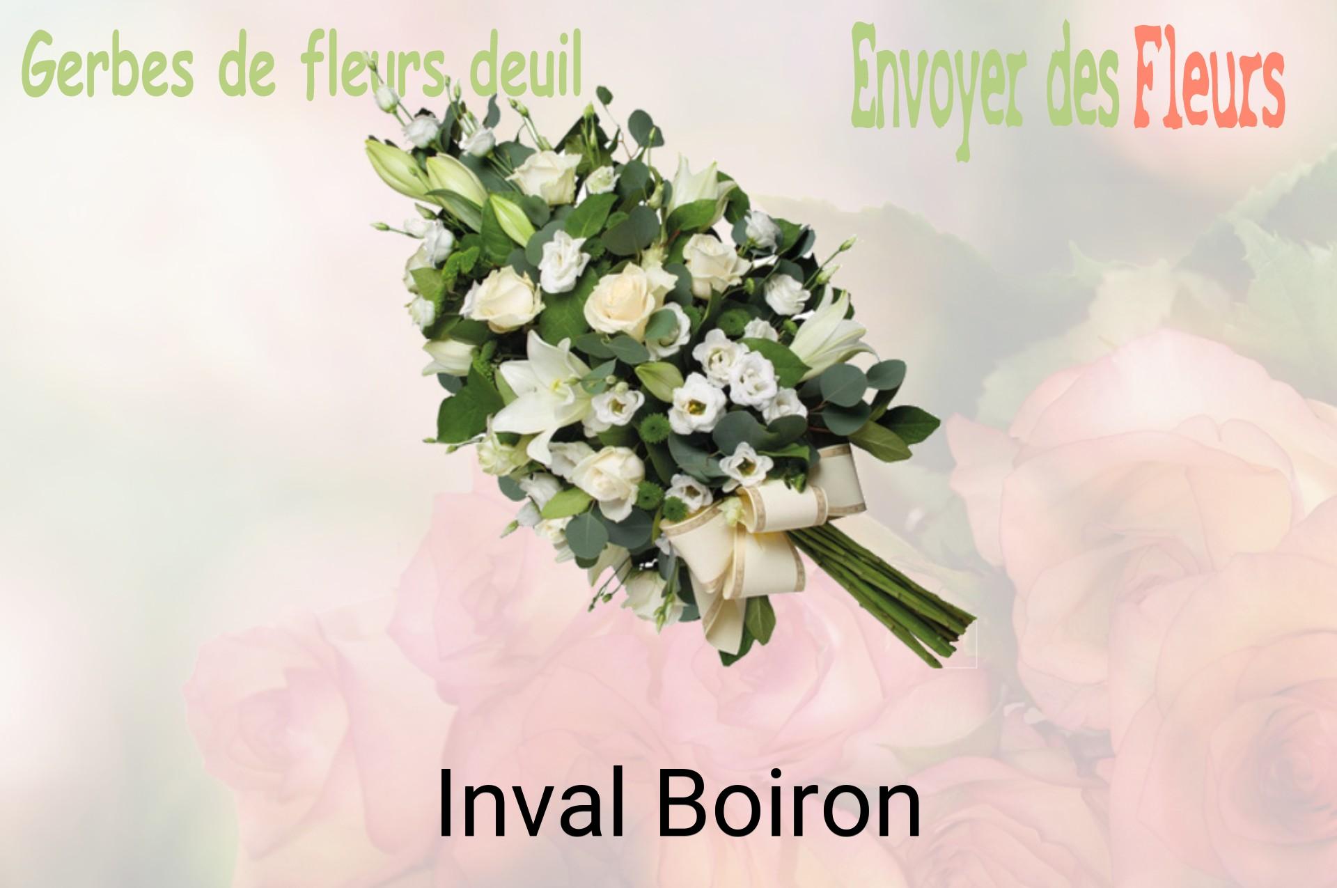 Gerbe de fleurs de deuil livrée à Inval-Boiron